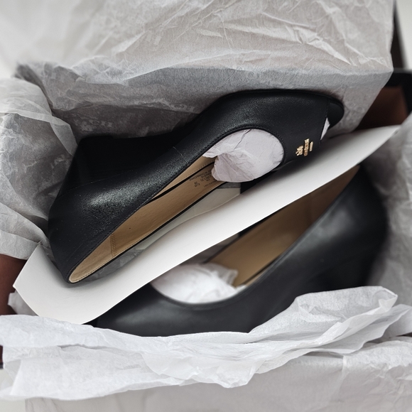 Coach NWT Wedge Gala Semi Matte Shoes Size 6 Black - Picture 8 of 9